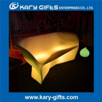 20 Colors Plastic Sofa Chaise LED Outdoor Sofa Chair